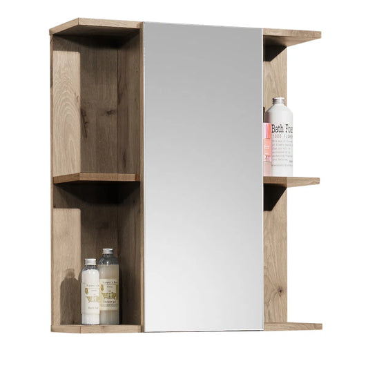 Mirrored Oak Wall Mounted Cabinet | Vista Range | Julian Bowen - Wood Velvet