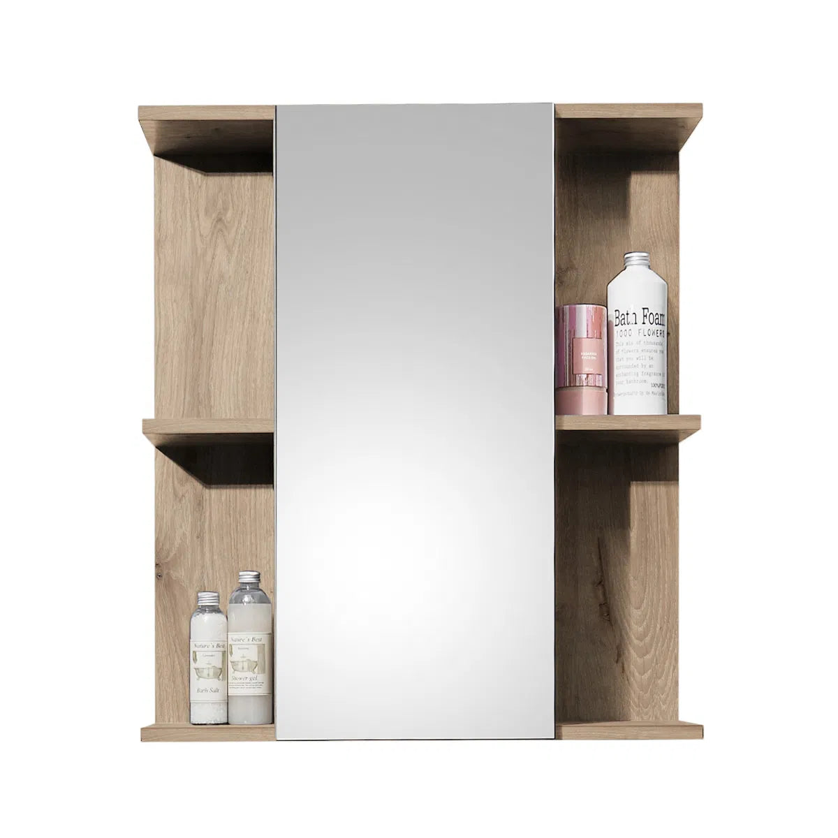 Mirrored Oak Wall Mounted Cabinet | Vista Range | Julian Bowen