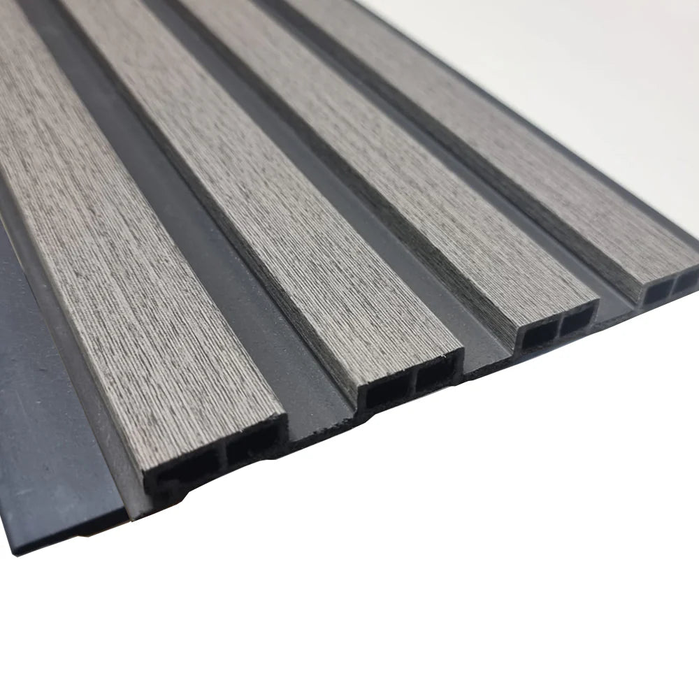 Wood Effect Slatted Wall Panels - Ash Grey - Wood Velvet