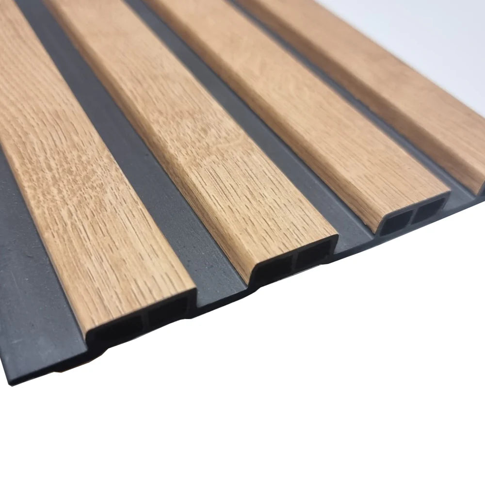 Wood Effect Slatted Wall Panels - LT Oak - Wood Velvet