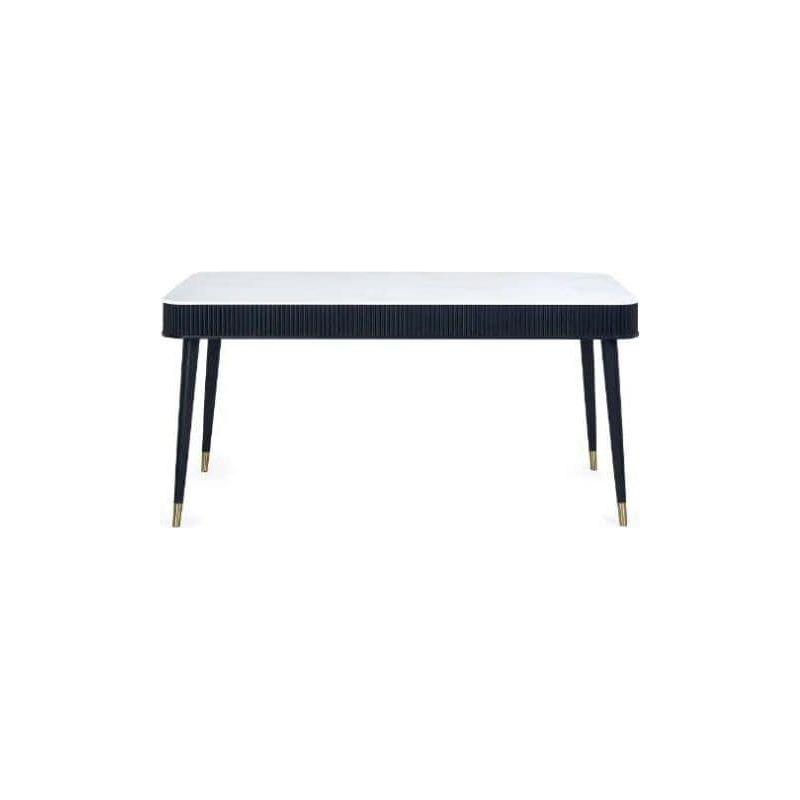 Saint Louis Fluted Stone Top Dining Table - Wood Velvet