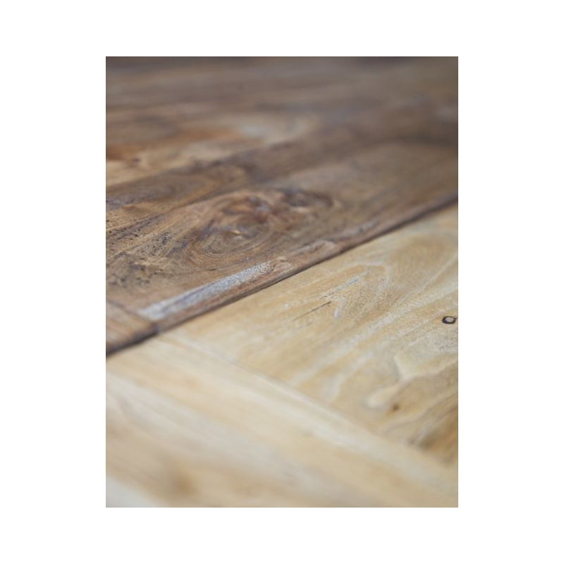 Medieval Style Dark Elm Extending Dining Table - Wood Velvet