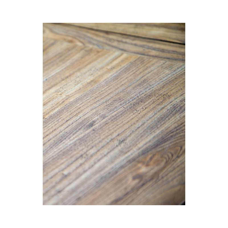 Medieval Style Dark Elm Extending Dining Table - Wood Velvet