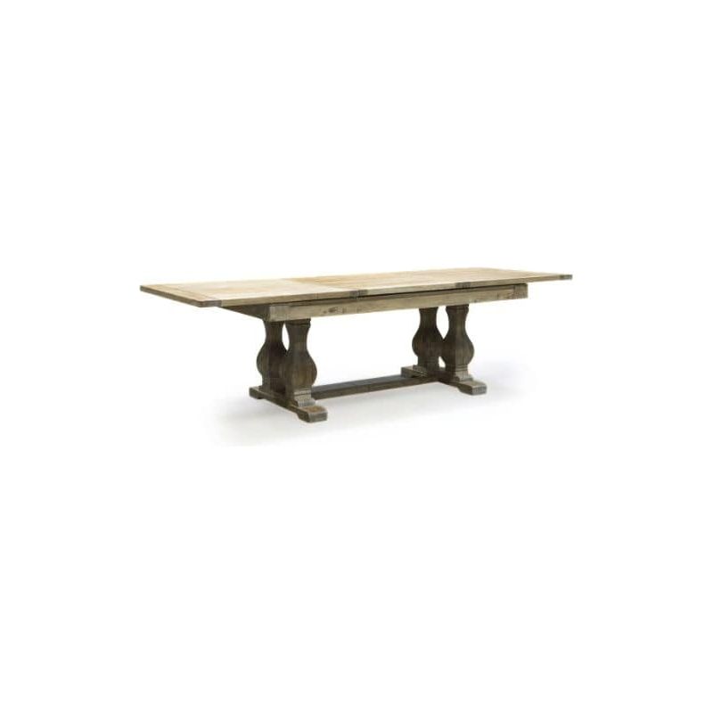Medieval Style Dark Elm Extending Dining Table - Wood Velvet