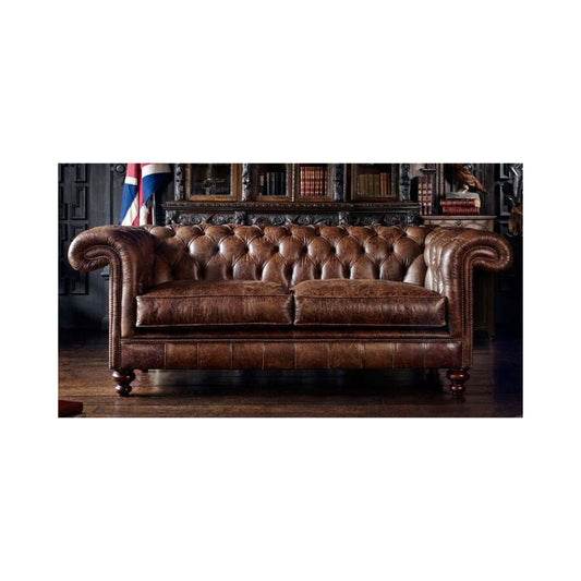 Richard Butler Allingham Traditional Leather Chesterfield - Wood Velvet