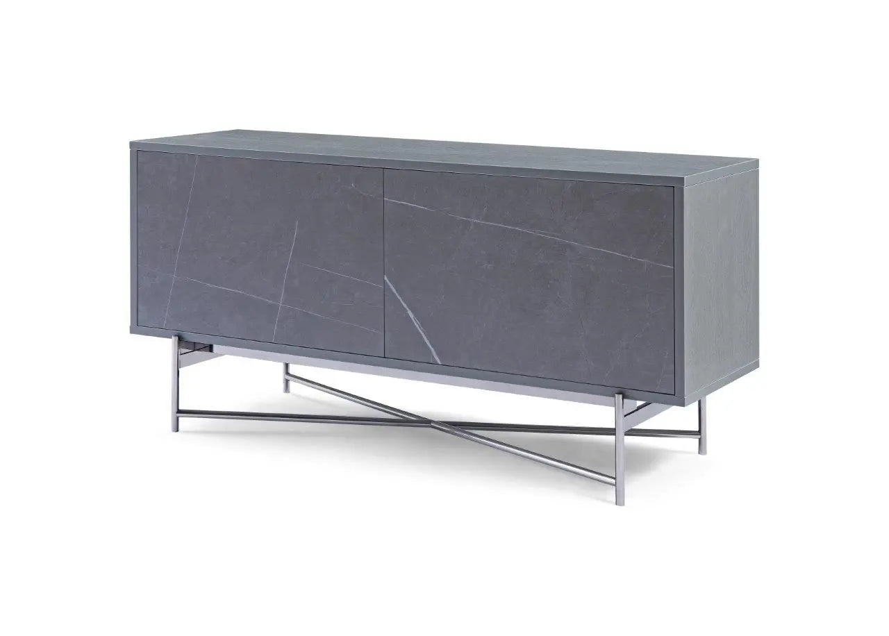 Compact Adriana Media Unit By Gillmore - Wood Velvet
