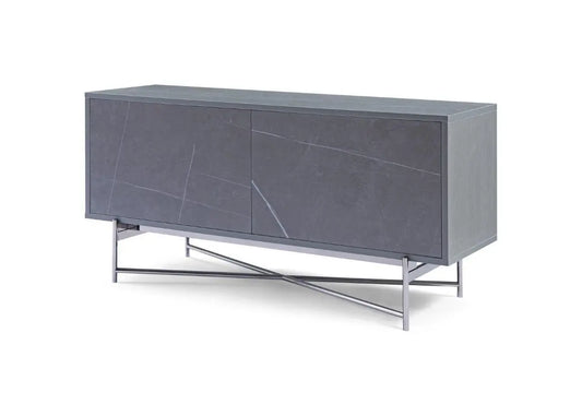 Compact Adriana Media Unit By Gillmore - Wood Velvet