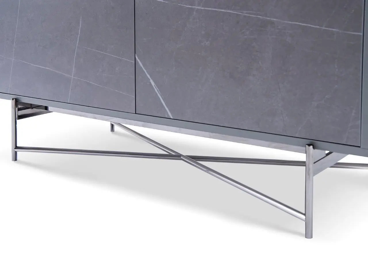 Compact Adriana Media Unit By Gillmore - Wood Velvet