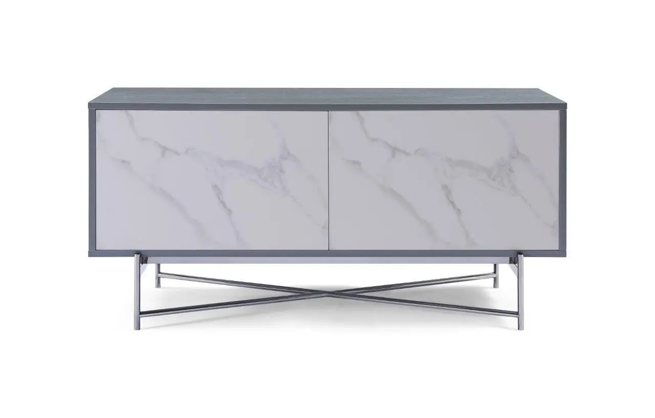 Compact Adriana Media Unit By Gillmore - Wood Velvet