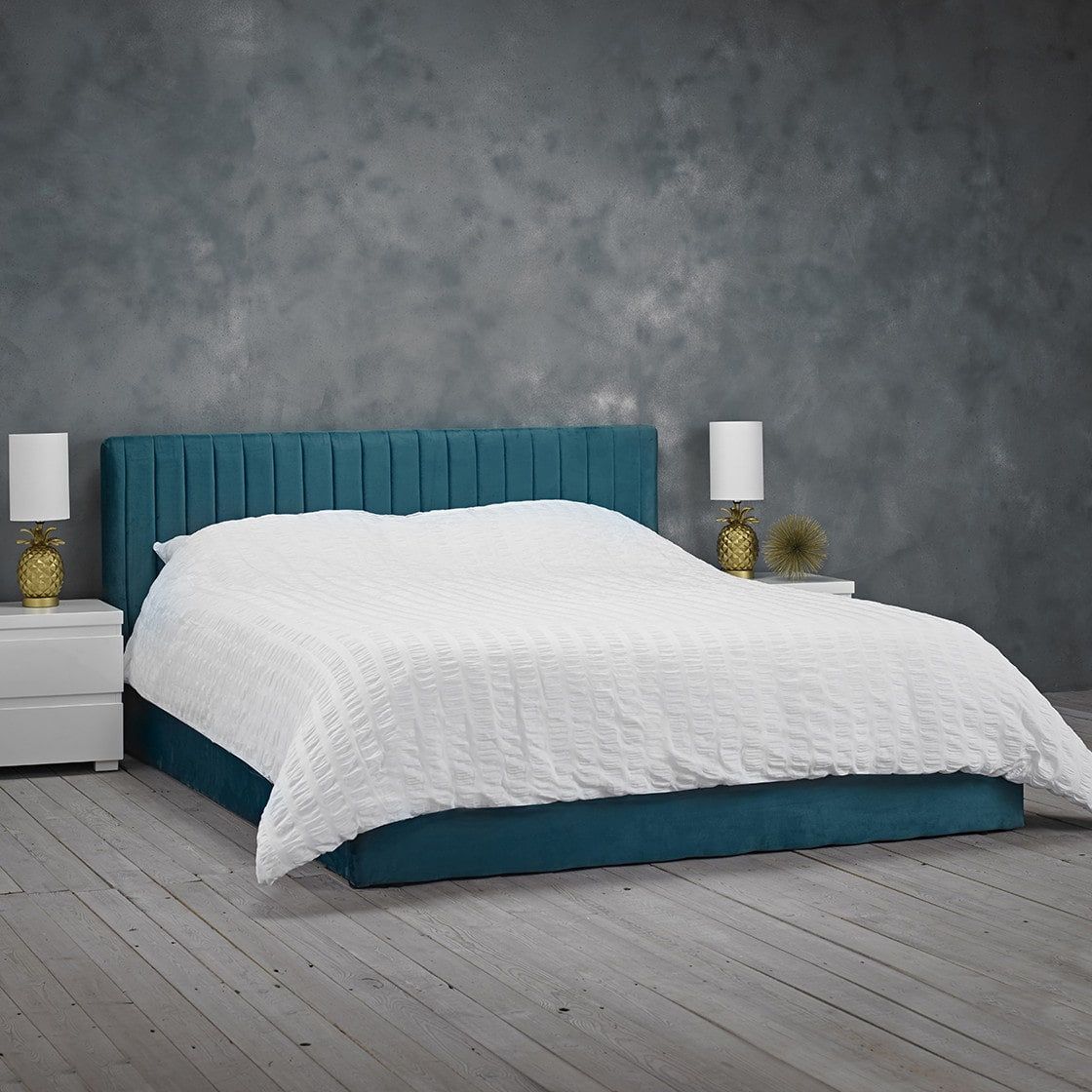 Berlin Velvet Double Bed - Wood Velvet