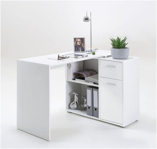 Carin Corner Flexi Desk White - Wood Velvet