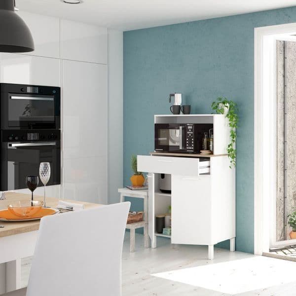 Denby White And Oak 2 Door Utility Kitchen Cupboard - Wood Velvet