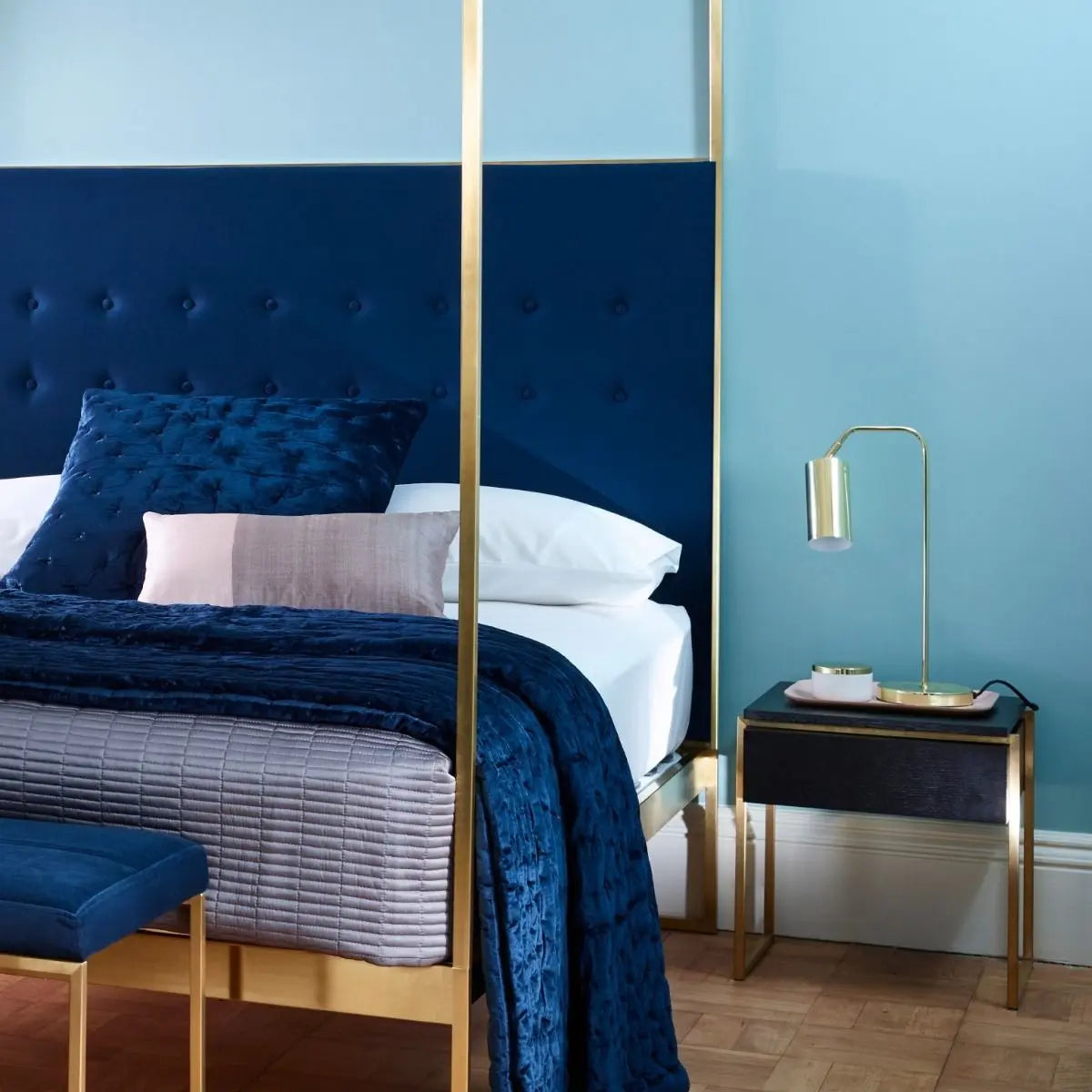 Federico Side Table Drawer By Gillmore - Wood Velvet