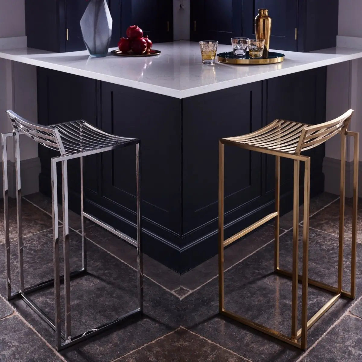 Federico Bar Stool By Gillmore - Wood Velvet