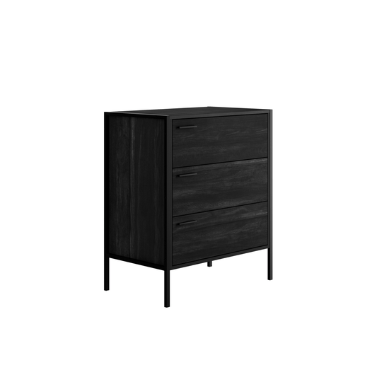 Hoxton 3 Drawer Chest - Wood Velvet