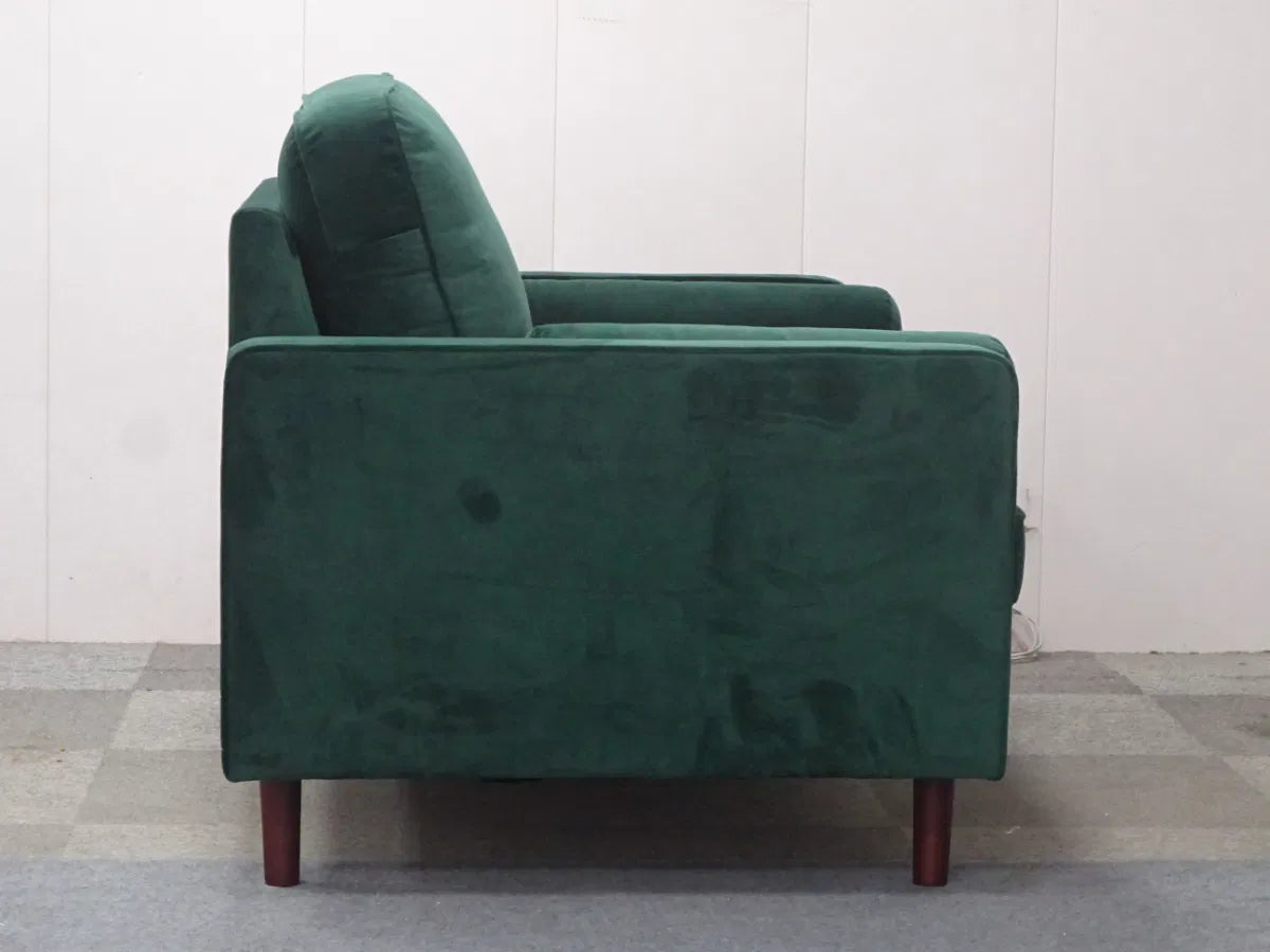 Julian Bowen Henley 2 Seater Sofa With Bolsters - Wood Velvet