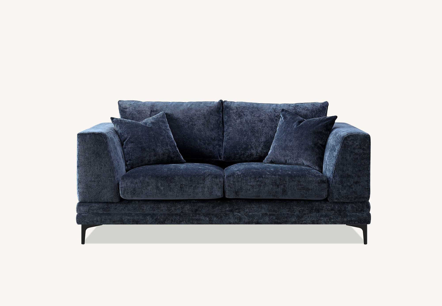 2 & 3 Seater Sofa Pack in Blue Velvet | Lenox Sofa Range | Wood Velvet