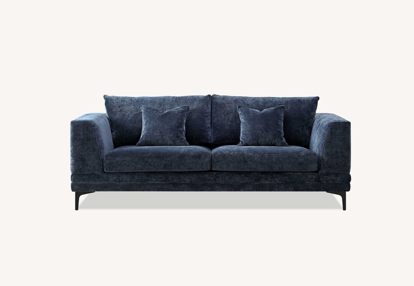 2 & 3 Seater Sofa Pack in Blue Velvet | Lenox Sofa Range | Wood Velvet