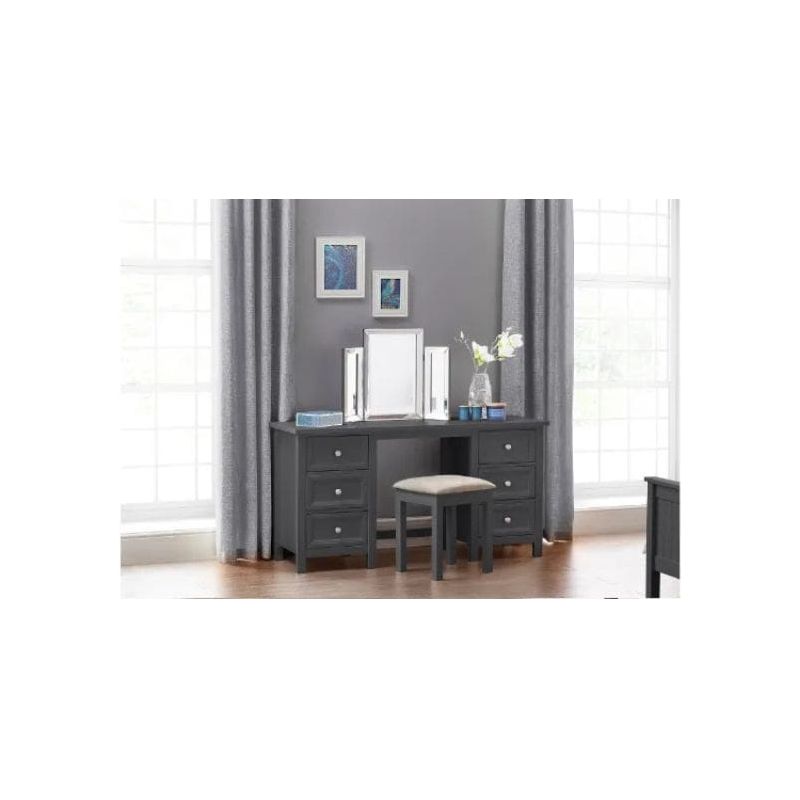 Maine Dressing Stool - Wood Velvet