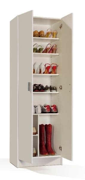 Multi Purpose White Wide Storage Cupboard - Wood Velvet