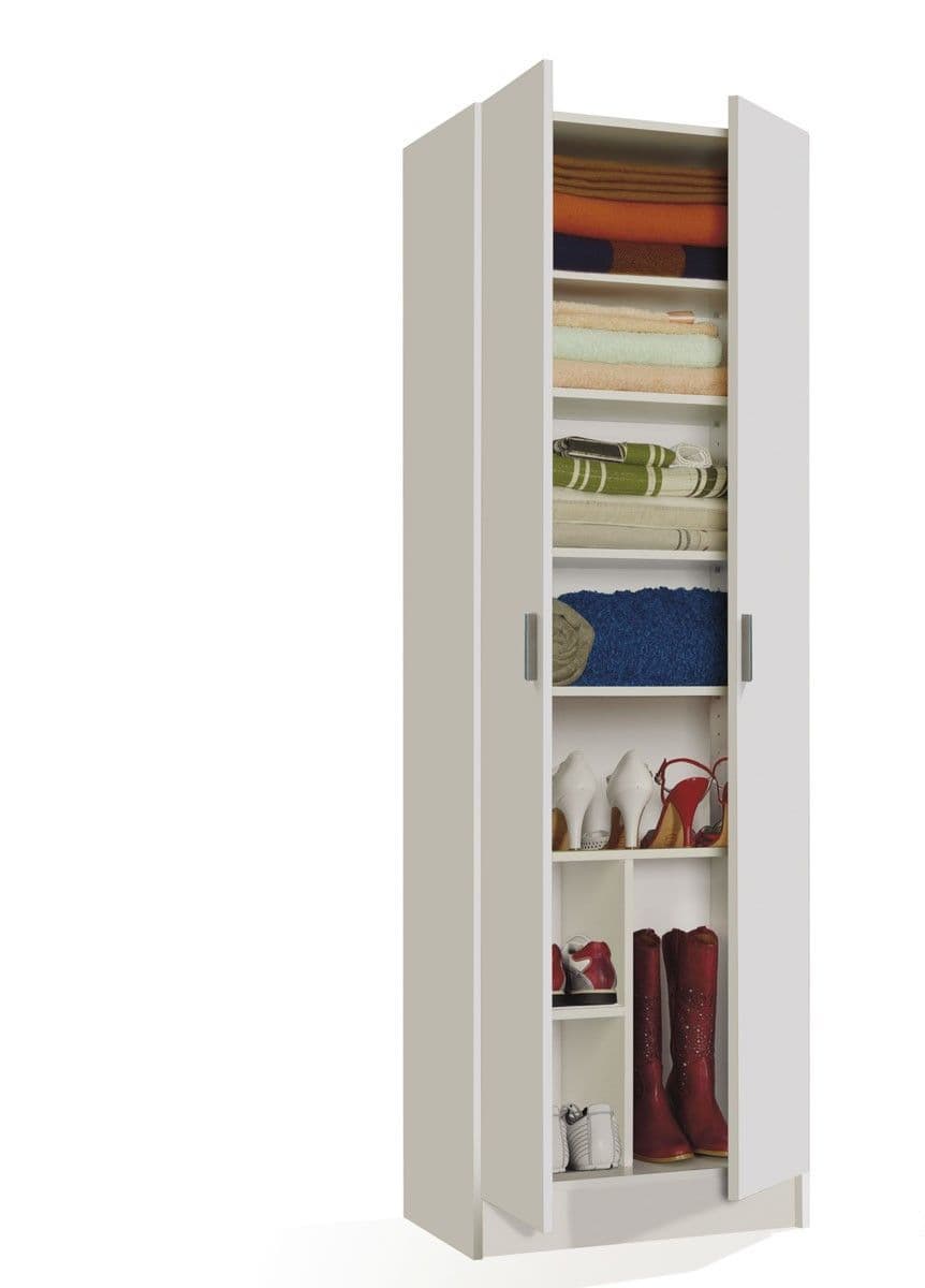 Multi Purpose White Wide Storage Cupboard - Wood Velvet