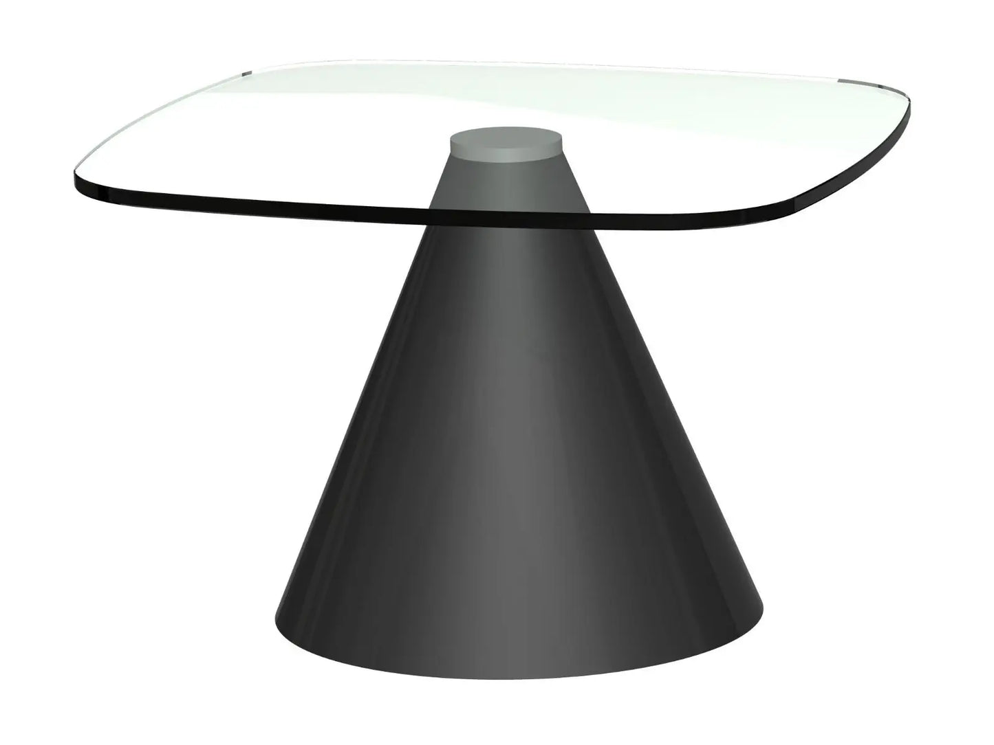 Oscar Square Glass Top Side Tables By Gillmore - Wood Velvet