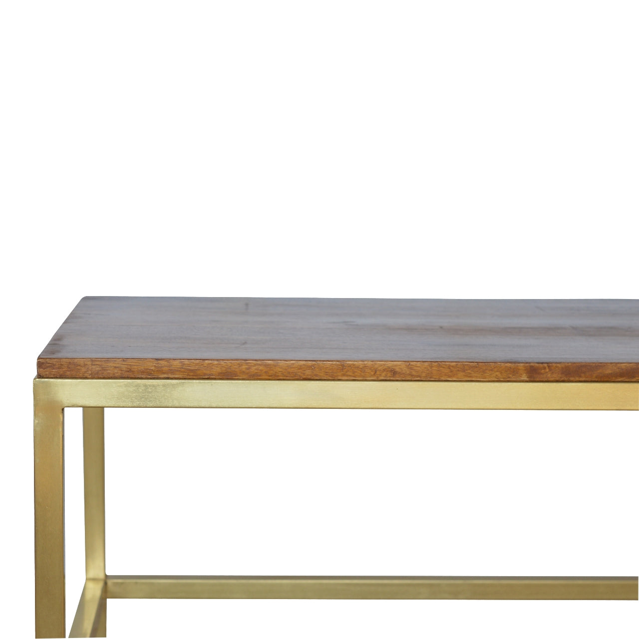 Rectangle Gold Coffee Table - Wood Velvet