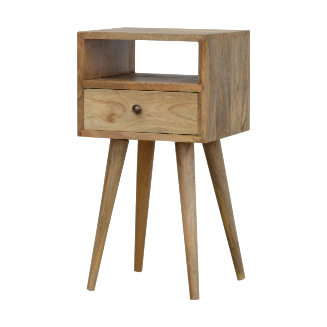 Mini Oak Bedside Table - Wood Velvet