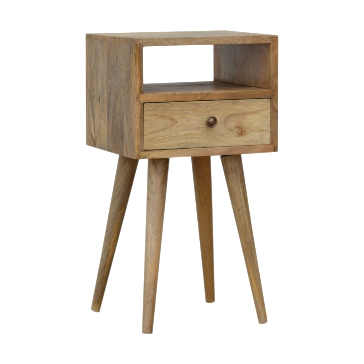 Mini Oak Bedside Table - Wood Velvet