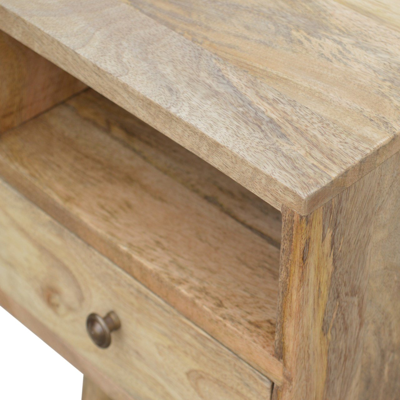 Mini Oak Bedside Table - Wood Velvet