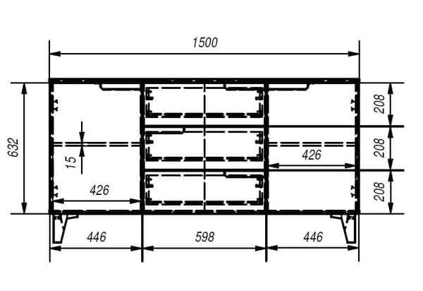 Santino Grey High Gloss And White 2 Door / 3 Drawer Wide Sideboard - Wood Velvet
