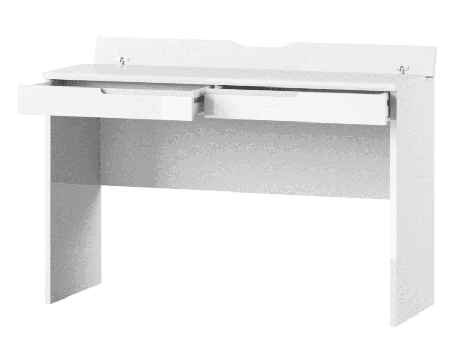 Santino White Gloss 2 Drawer Dressing Table S31 - Wood Velvet