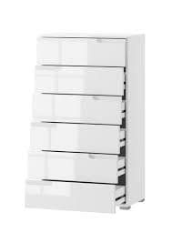 Santino White High Gloss Chest Of Drawers S3 - Wood Velvet