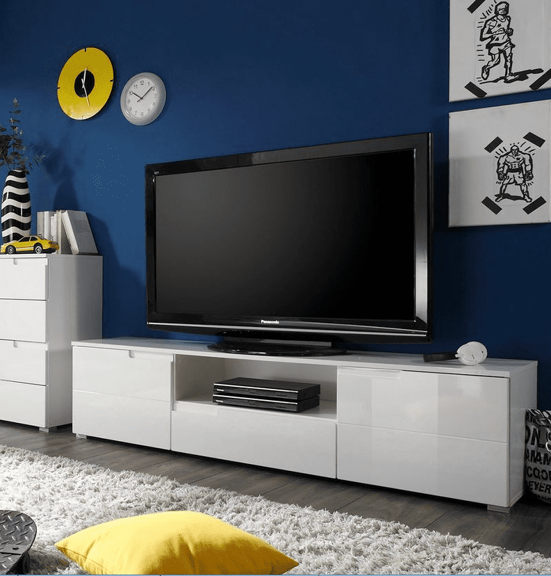Santino White High Gloss TV Cabinet S9 - Wood Velvet