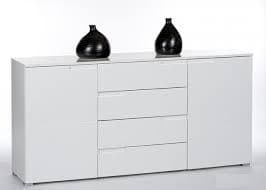 Santino White High Gloss Wide Sideboard S8 - Wood Velvet