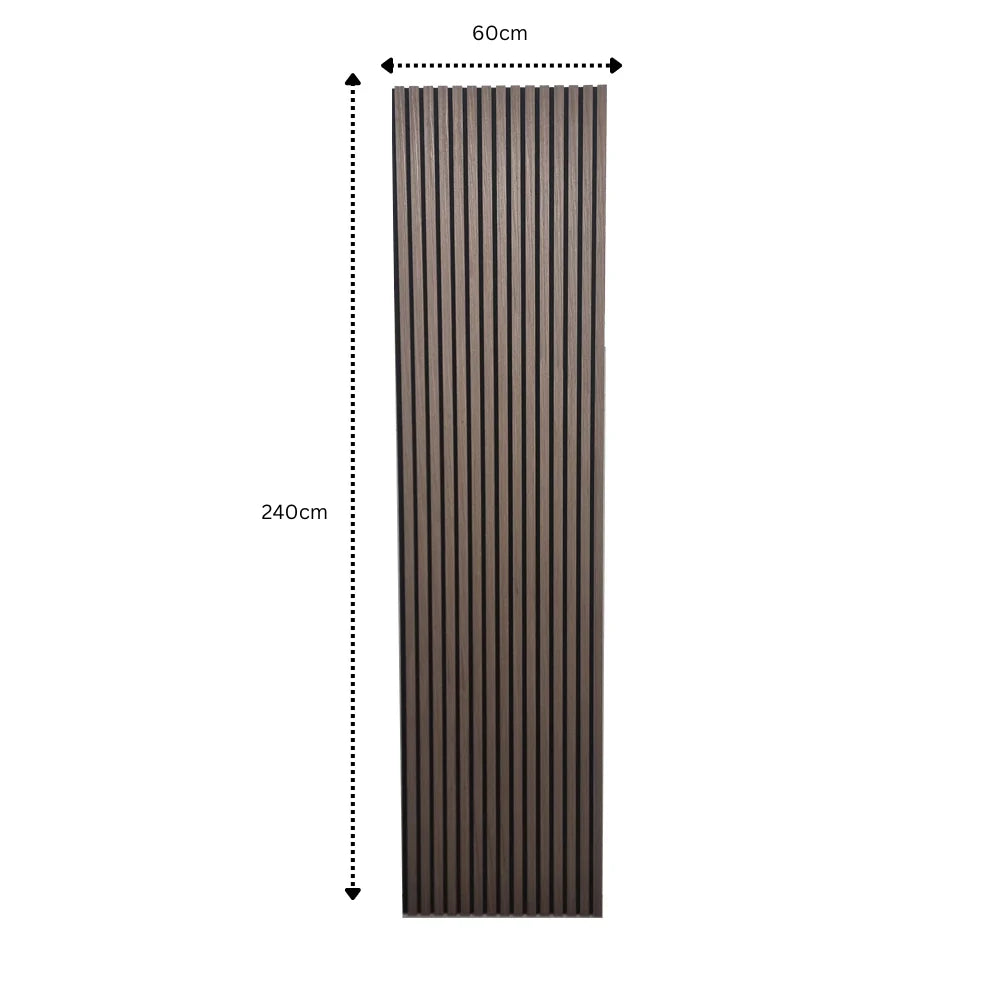 Acoustic Slatted Wall Panels - Black - Wood Velvet