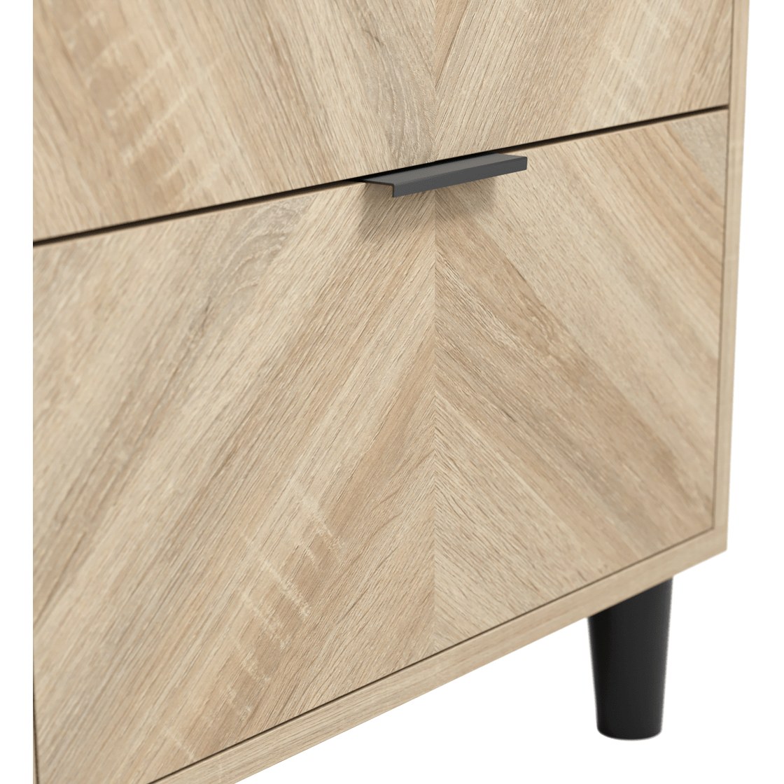 Stockholm Chevron 1 Door Wardrobe - Wood Velvet