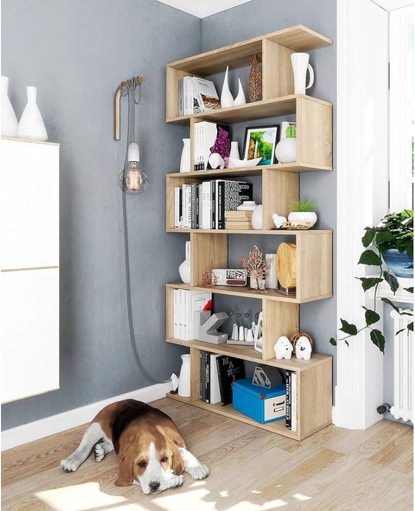 Zing Oak Effect Bookcase - Wood Velvet