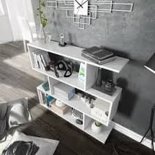 Zing Short White Gloss Bookcase - Wood Velvet