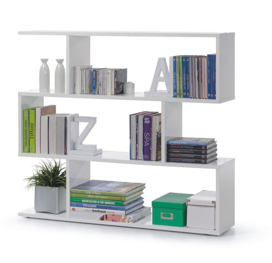 Zing Short White Gloss Bookcase - Wood Velvet