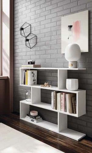 Zing Short White Gloss Bookcase - Wood Velvet