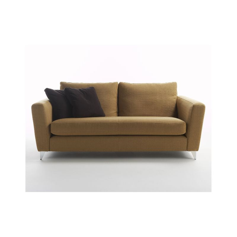 wood velvet 2 seater johnson sofa brown