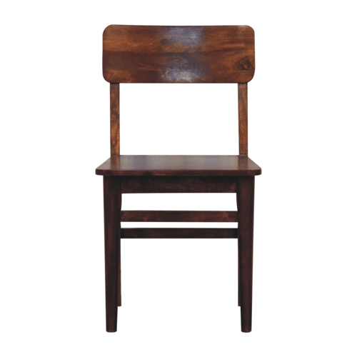 The Classic Chestnut Solid Wood Dining Chair | Artisan Crafted | Wood Velvet
