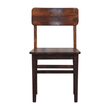 The Classic Chestnut Solid Wood Dining Chair | Artisan Crafted | Wood Velvet