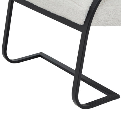 Boucle Ribbed Scandi Accent Chair In Ivory | Luxury comfort | Hills Interiors | - Wood Velvet