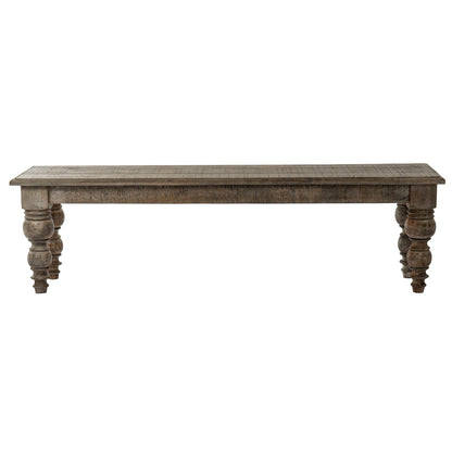 British Design Solid Mango Wood Dining Bench | Rutland Collection | Hill Interiors |