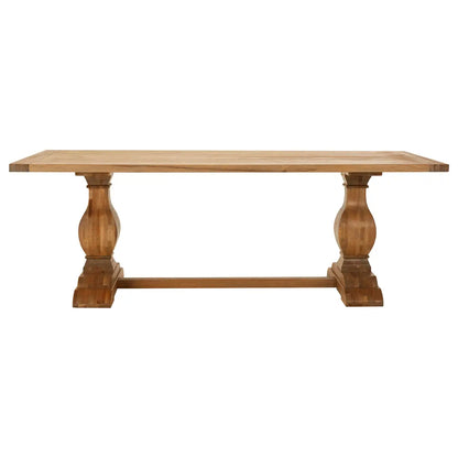 Natural Oak Wood Dining Table | Chunky Gold