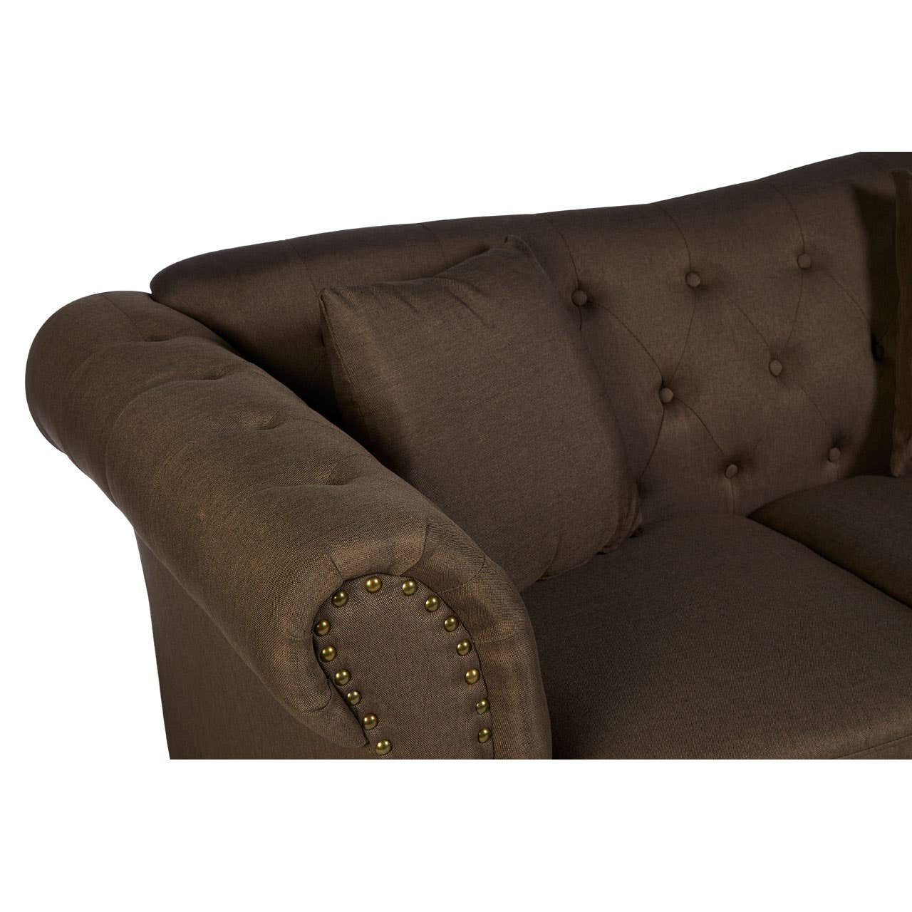 2 Seater Classic Chesterfield Sofa In Fable Brown | Wood Velvet - Wood Velvet