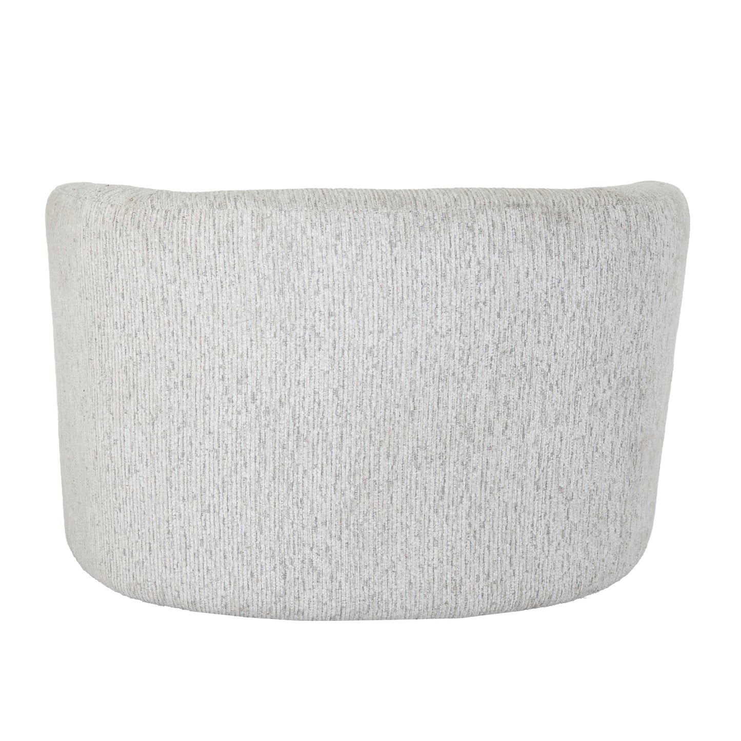 Alluring Curve Swivel Chair In Soft White Tactile Fabric | Sorelle | Hill Interiors