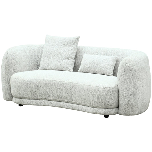 Alluring Curve Two Seater Sofa With Cushions | Sorelle - Wood Velvet
